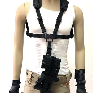 2TRIDENTS Tactical P90 Rifle Sling Strap Vest - Adjustable Quick Release Gun Lanyard Shoulder Strap for CS Game Paintball Airsoft Vest Military Equipment