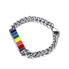 Load image into Gallery viewer, GUNGNEER Pride Bracelet Stainless Steel Gay Lesbian Bisexual LGBT Jewelry For Men Women