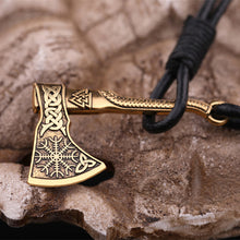 Load image into Gallery viewer, GUNGNEER Wicca Pentagram Celtic Tree of Life Pendant Necklace Viking Axe Bracelet Jewelry Set