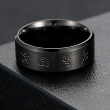 Load image into Gallery viewer, GUNGNEER Om Buddhist Ring Stainless Steel Mantra Tibetan Jewelry Accessory For Men