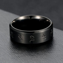 Load image into Gallery viewer, GUNGNEER Stainless Steel Om Buddhist Ring Mantra Religious Choker Necklace Jewelry Set For Men
