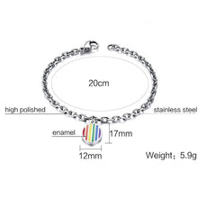 Load image into Gallery viewer, GUNGNEER Lesbian Gay Transgender Bisexual Pride Ring Rainbow Bracelet Jewelry Set