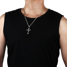 Load image into Gallery viewer, GUNGNEER Cross Necklace Stainless Steel Christ Pendant Chain Jewelry Gift For Men Women