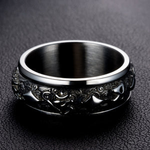 GUNGNEER Om Pendant Necklace Buddhism Sanskrit Mantra Ring Jewelry Set For Men Women