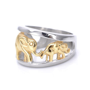 GUNGNEER Ganesha Om Pendant Necklace Hindu Spiritual Elephant Ring Jewelry Set For Men Women