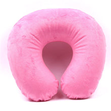 Load image into Gallery viewer, 2TRIDENTS U-Shaped Neck Travel Cushion - Sleep Support - Molds Perfectly to Your Neck and Head - Travel Accessories (Pink)