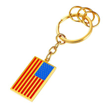 Load image into Gallery viewer, GUNGNEER Stainless Steel USA American Flag Keychain Ring Chain Accessories Gift Men Women