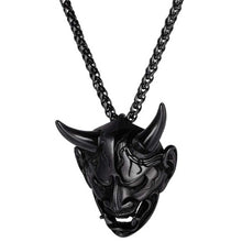 Load image into Gallery viewer, GUNGNEER Stainless Steel Satan Pendant Necklace Genuine Leather Bracelet Jewelry Set