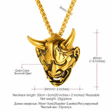 Load image into Gallery viewer, GUNGNEER Stainless Steel Satan Pendant Necklace Satanic Demonic Jewelry Accessory For Men