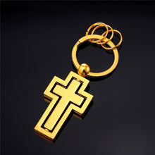 Load image into Gallery viewer, GUNGNEER Christian Necklace Cross Jesus Key Chain Holder Jewelry Accessory Gift Set Men Women