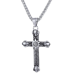 GUNGNEER Christian Necklace Cross Sun Sola Pendant Jewelry Accessory Outfit For Men Women