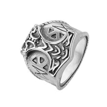 Load image into Gallery viewer, GUNGNEER 2 PCS Stainless Steel Norse Viking Mjolnir Thor Hammer Celtics Ring Jewelry Set