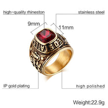Load image into Gallery viewer, GUNGNEER Army Navy Seal Ring Stainless Steel Military Jewelry Accessory Gift For Men