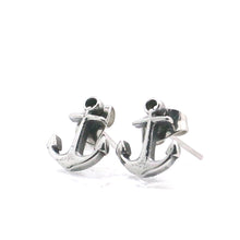Load image into Gallery viewer, GUNGNEER Stainless Steel US Navy Anchor Ring Anchor Stud Earrings Jewelry Combo