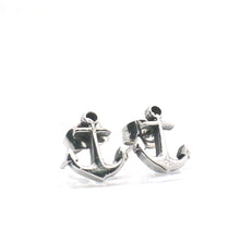 Load image into Gallery viewer, GUNGNEER Stainless Steel US Navy Anchor Ring Anchor Stud Earrings Jewelry Combo