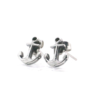 GUNGNEER Stainless Steel US Navy Anchor Ring Anchor Stud Earrings Jewelry Combo