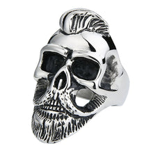 Load image into Gallery viewer, GUNGNEER 2 Pcs Gothic Skull Biker Ring Punk Skeleton Jewelry Accessories Set Men Women