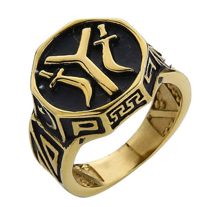 GUNGNEER Kayi Ottoman Empire Islam Ring Stainless Steel Islamic Jewelry Gift For Men