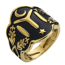 Load image into Gallery viewer, GUNGNEER Kayi Star Moon Islam Ring Stainless Steel Arabic Jewelry Accessory For Men