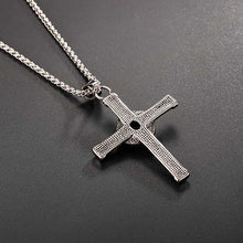 Load image into Gallery viewer, GUNGNEER Stainless Steel Knight Templar Crusade Cross Sword Necklace with Ring Jewelry Set