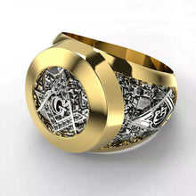 Load image into Gallery viewer, GUNGNEER Creative Freemasonry Ring Multi-size Stainless Steel Masonic Jewelry For Men