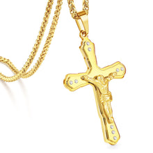 Load image into Gallery viewer, GUNGNEER Christ Cross Necklace Stainless Steel Christian Jewelry Accessory For Men Women