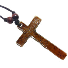 Load image into Gallery viewer, GUNGNEER Leather Cross Christ Necklace Christian Chain Jewelry Accessory Gift For Men Women