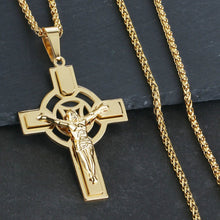 Load image into Gallery viewer, GUNGNEER Jesus Necklace Stainless Steel Cross Pendant Jewelry Accessory For Men Women