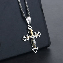 Load image into Gallery viewer, GUNGNEER Cross Necklace Christian Pendant Pray Jewelry Accessory Outfit For Men Women