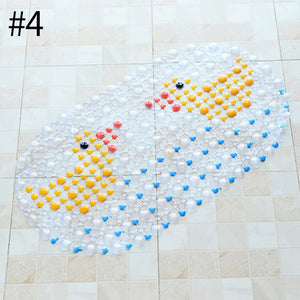 2TRIDENTS Non-Slip Suction Cup Bathrub Mat Washable Foldable Bath Math Safety for Bathroom Household and More (Style1, 63x35cm)