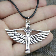 Load image into Gallery viewer, GUNGNEER Egypt Godness Necklace Egyptian Pyramid Rope Chain Horus Eye Key Chain Jewelry Set