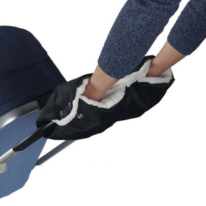 2TRIDENTS Warm Baby Winter Stroller Gloves Thicken Stroller Hand Muff Pram Accessories Waterproof Kids Pushchair Hand Cover Fur Mittens (PJ011-HEI)