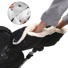 Load image into Gallery viewer, 2TRIDENTS Warm Baby Winter Stroller Gloves Thicken Stroller Hand Muff Pram Accessories Waterproof Kids Pushchair Hand Cover Fur Mittens (PJ011-HEI)