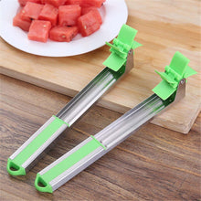 Load image into Gallery viewer, 2TRIDENTS Stainless Steel Watermelon Slicer Fruit Vegetable Cutting Utensil for Kitchen with Non Slip Handle