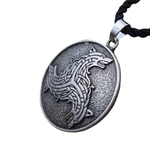 GUNGNEER Celtic Triskele Viking Wolf Amulet Pendant Necklace Stainless Steel Jewelry Men Women