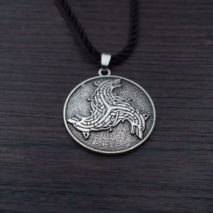 GUNGNEER Celtic Triskele Viking Wolf Amulet Pendant Necklace Stainless Steel Jewelry Men Women