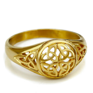 GUNGNEER Celtic Knot Triquetra Stainless Steel Ring Silvertone Bracelet Jewelry Set Men Women