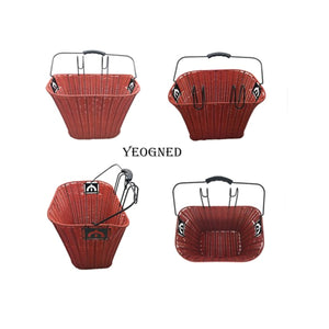 2TRIDENTS Font Handlebar Weaving Bike Basket Removable with Handheld Handle Perfect for Goods Carriage