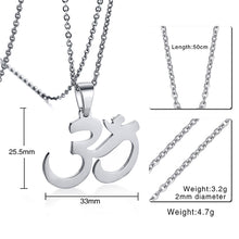 Load image into Gallery viewer, GUNGNEER Indian Yoga Om Pendant Spiritual Necklace Spinner Ring Jewelry Combo For Men Women