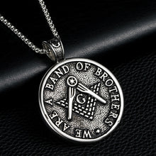 Load image into Gallery viewer, GUNGNEER Vintage Masonic Pendant Necklace Stainless Steel Freemasonry Accessories For Men