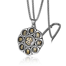 Load image into Gallery viewer, GUNGNEER Sanskrit Om Pendant Necklacce Stainless Steel Ohm Hindu Jewelry For Men Women