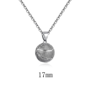 GUNGNEER Stainless Steel Basketball Necklace Football Charm Bracelet Hip Hop Chain Jewelry Set