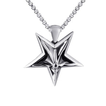 Load image into Gallery viewer, GUNGNEER Pentagram Necklace Baphomet Goat Demon Devil Symbol Chain Jewelry Gift For Men