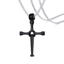 Load image into Gallery viewer, GUNGNEER Stainless Steel Rotable Cross Necklace Christian Pendant Jewelry Gift For Men Women