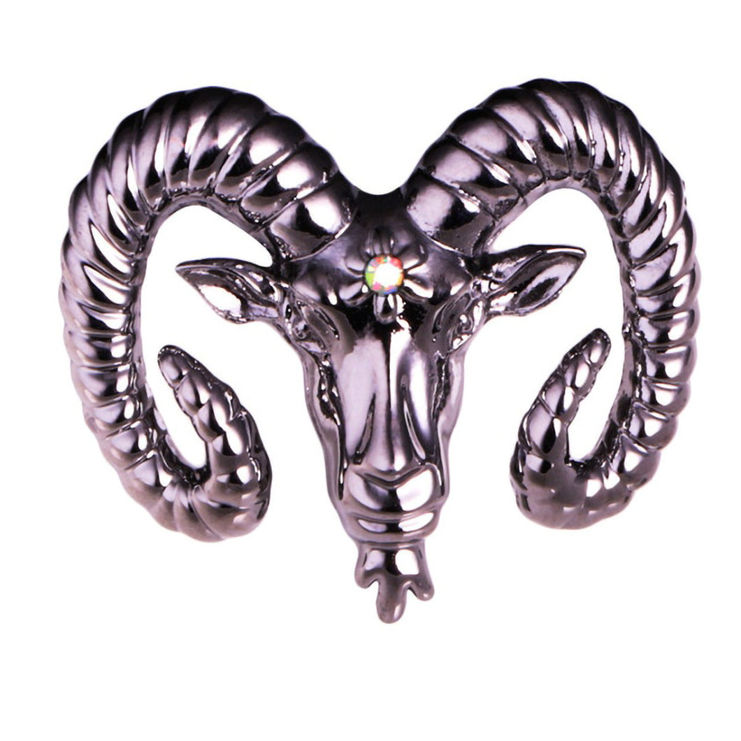 GUNGNEER Baphomet Satan Pins Goat Lapel Pins Satanic Occult Accessories Outfit For Men