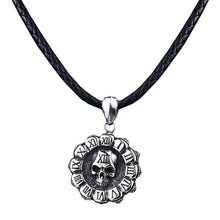 Load image into Gallery viewer, GUNGNEER Vintage Punk Rock Gothic Stainless Steel Skeleton Skull Pendant Necklace Jewelry