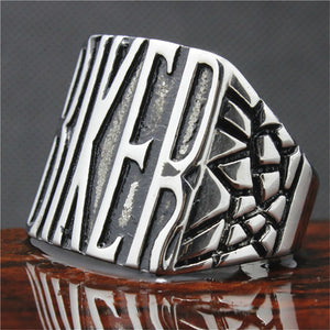 GUNGNEER Skull Masonic Ring Silver Stainless Steel Biker Ring For Men Jewelry Set