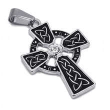Load image into Gallery viewer, ENXICO Celtic Cross Charm Pendant Necklace for Women &amp; Men ? Pewter ? Irish Celtic Jewelry