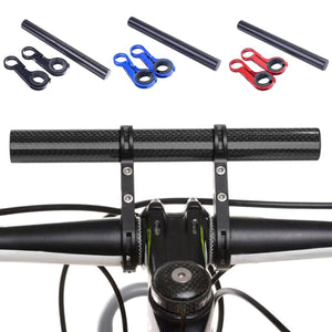 2TRIDENTS Bike Handleabar Extender V-Shaped Support Holder for Flashlight Speedometer Cycling Activities (Black)