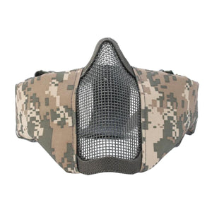 2TRIDENTS Metal Steel Net Mesh Mask - Half Face Mask for Hunting, Outdoor Sport, Cycling, Motorcycling, ATV, Jet Skiing, Airsoft, Paintball, CS and More (01)